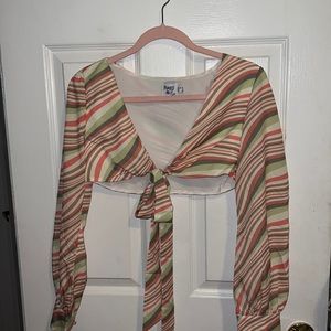 - princess polly cropped blouse top - size: 6 
- multicolored